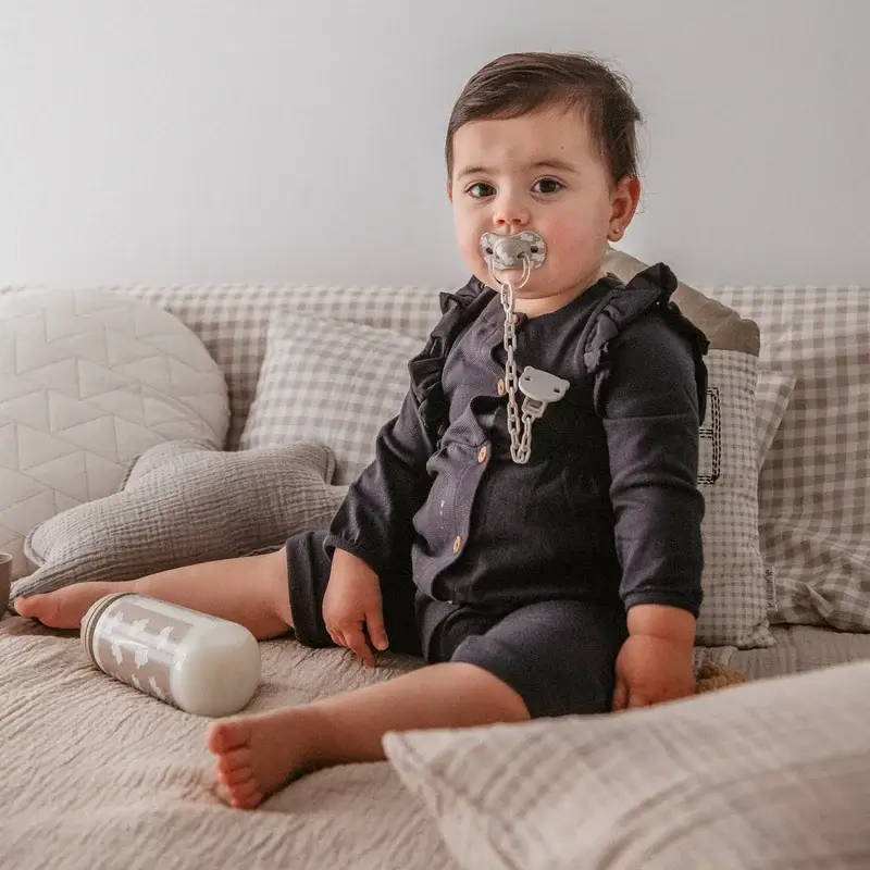 Suavinex Pacifier Holder Clip +0 Months Wild&Free Beige - Image 3
