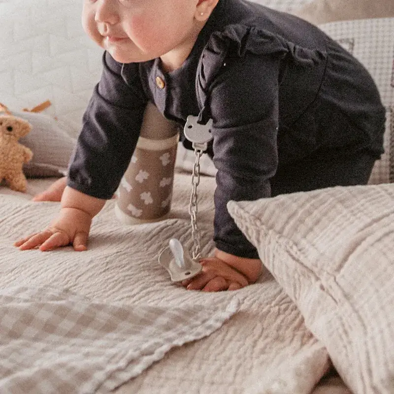 Suavinex Pacifier Holder Clip +0 Months Wild&Free Beige - Image 5