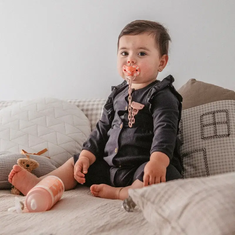 Suavinex Pacifier Holder Clip +0 Months Wild&Free Pink - Image 3