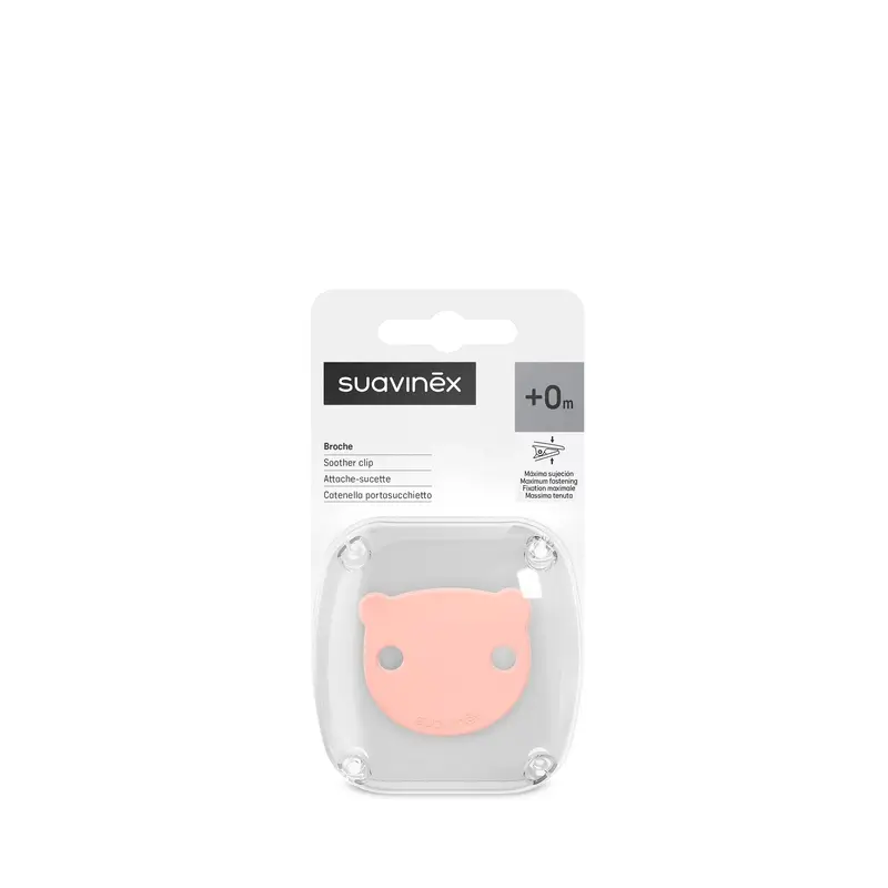 Suavinex Pacifier Holder Clip +0 Months Wild&Free Pink - Image 4