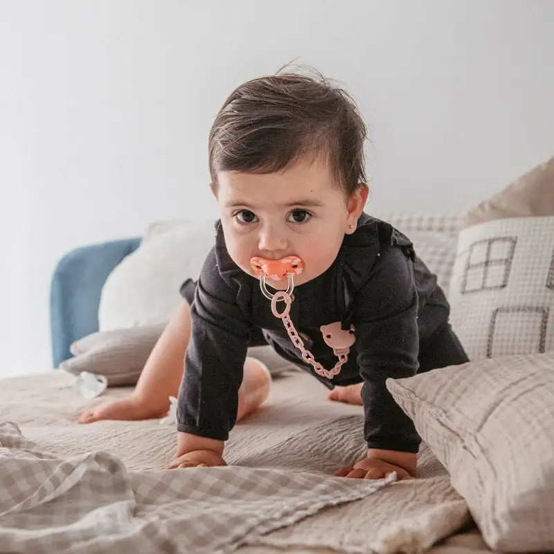 Suavinex Pacifier Holder Clip +0 Months Wild&Free Pink - Image 5