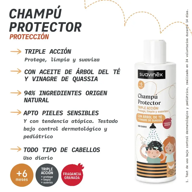 Suavinex Anti-lice Shampoo, +6 Months, 250 Ml - Image 4