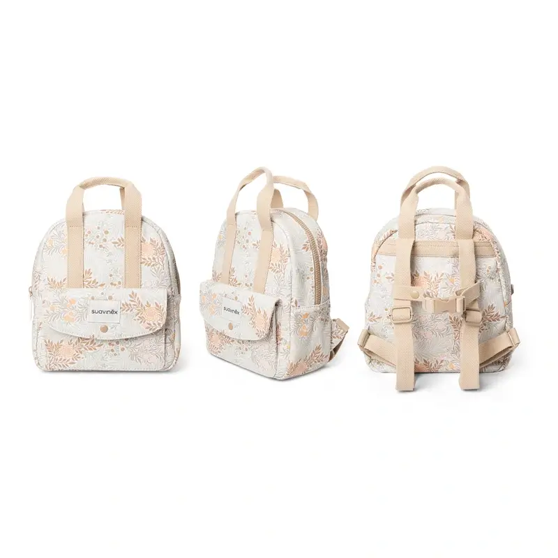 Suavinex Children's Poetry Print Backpack Beige - Image 7