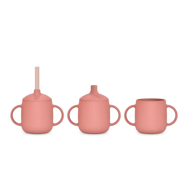 Suavinex Learning Cup 3-in-1 Silicone, +6 Months, Pink - Image 3