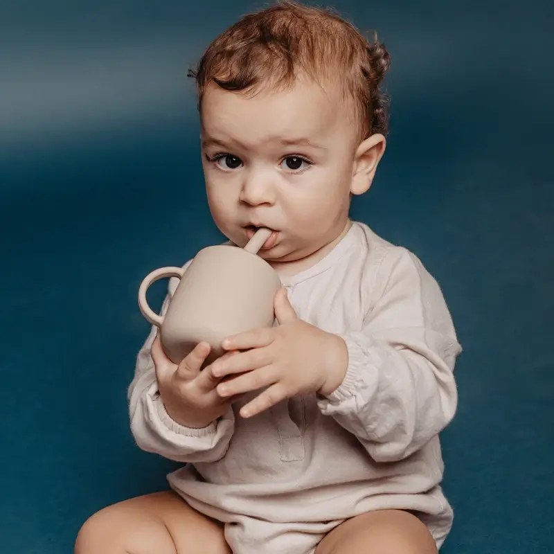 Suavinex 3-in-1 Silicone Learning Cup, +6 Months, Beige - Image 10