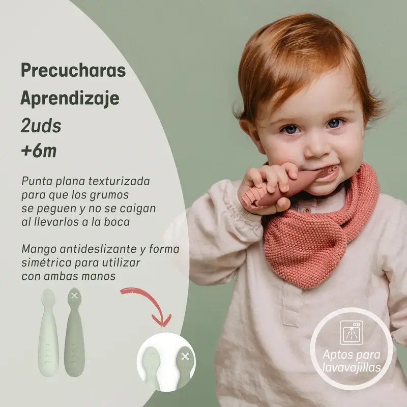 Suavinex Pack 2 Silicone Spoons, +6 Months, Pink - Image 5
