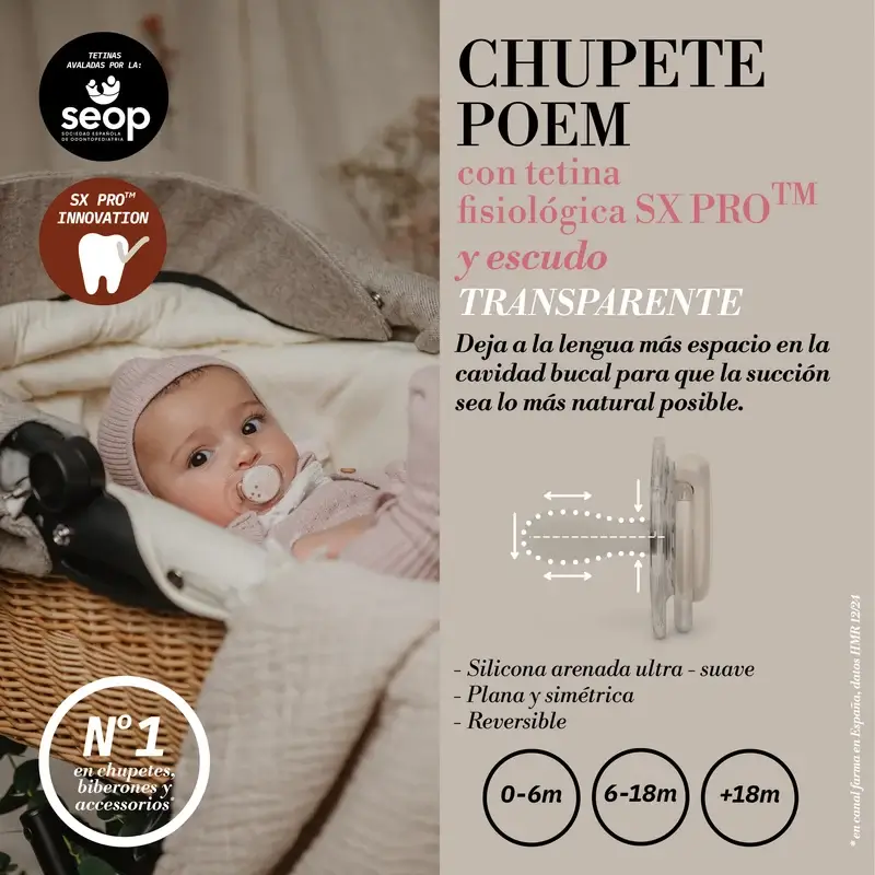 Suavinex Soother Sx Pro 0/6 Months, Poetry Blue - Image 7