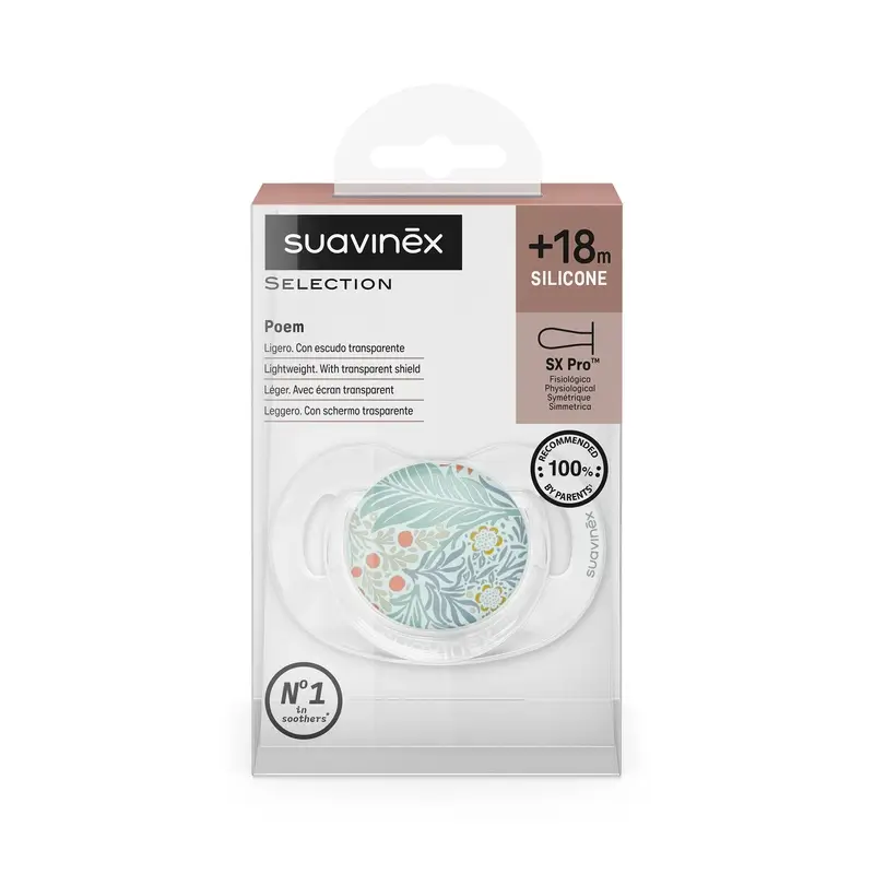Suavinex Pacifier Sx Pro +18 Months, Poetry Blue - Image 3