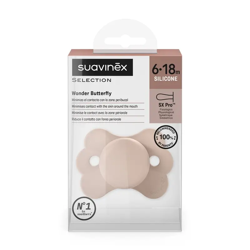 Suavinex Pacifier Sx Pro 6/18 Months, Wonderland Pink Plain - Image 3