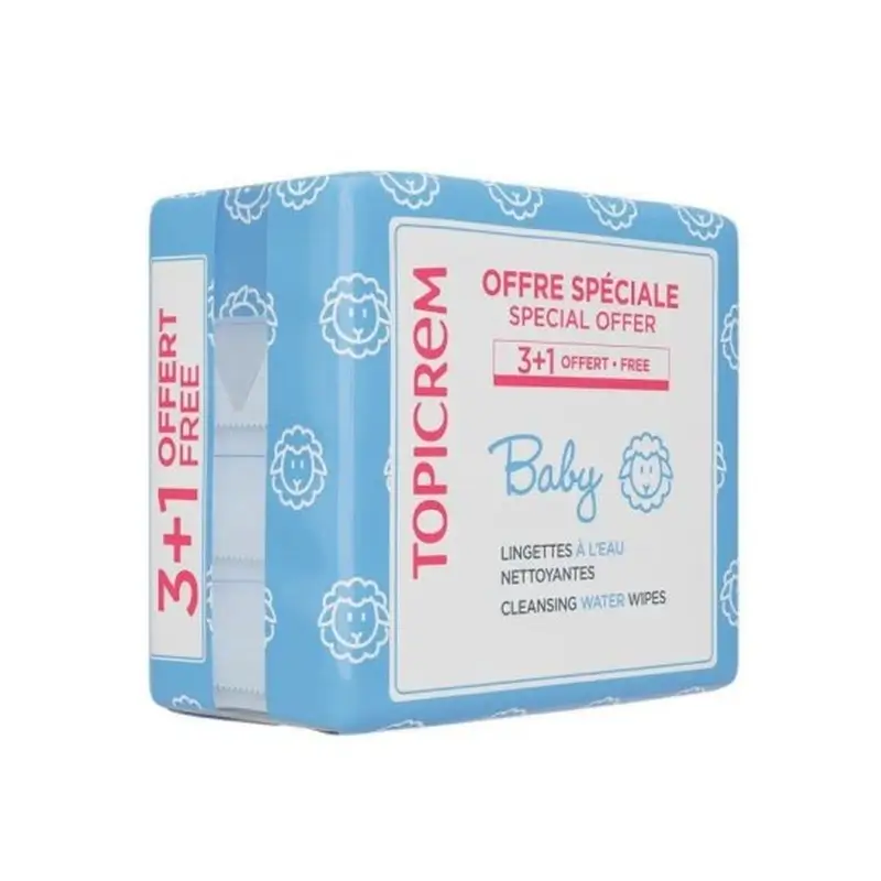 Topicrem Baby Wipes Pack 3+1, 60 units - Image 2