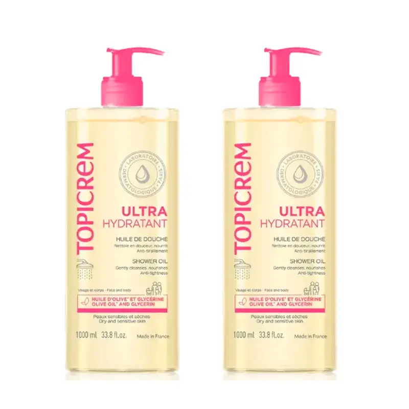 Topicrem Uh Shower Oil , Pack 2 x 1000 ml