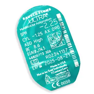 Ultra Multifocal Lenses For Astigmatism Monthly , 6 units - -6.00, -0.75, 170, 8.6, Low, 14.50 - Image 2