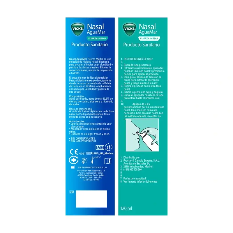 Vicks Nasal Nasal Squirt Medium Strength , 120 ml - Image 3